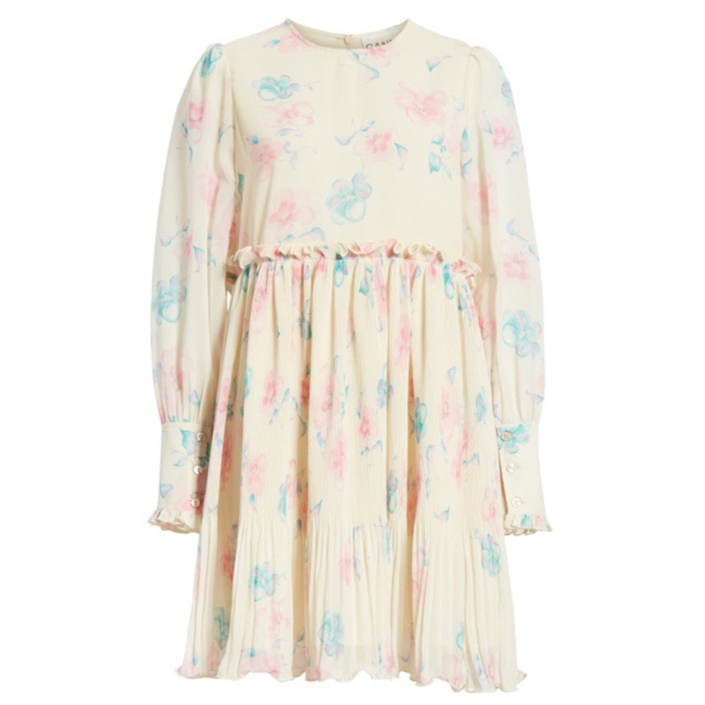 Ganni Long Sleeve Floral Print